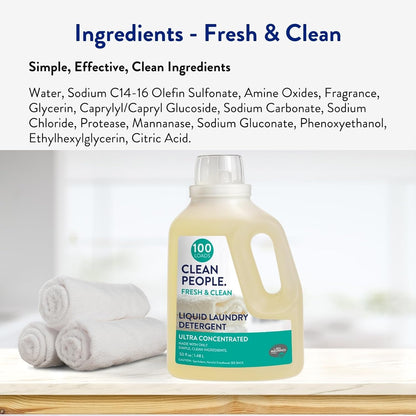 The_Clean_People_Liquid_Laundry_Detergent_-_Recyclable_Packaging,_Stain_Fighting_-_Ultra_Concentrated,_Laundry_Soap_-_Fresh_Scent,_50_fl_oz