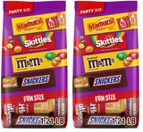 M&M'S Peanut, SNICKERS, STARBURST & SKITTLES Fun Size Individually Wrapped Halloween Candy Variety Pack, 19.44 oz Bulk Candy Bag