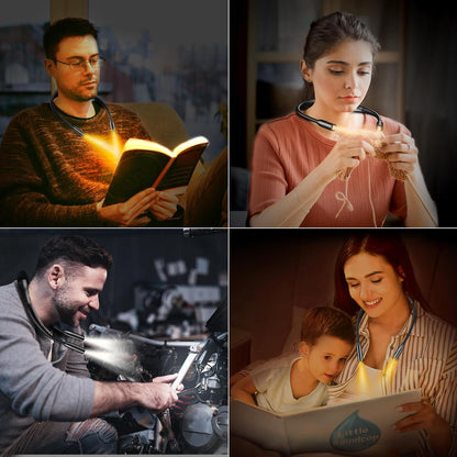 Gritin_LED_Neck_Reading_Light,Book_Light_for_Reading_in_Bed-Eye_Caring_3_Colors,_Dimmable_Brightness,_Bendable_Arms,_80+Hrs_Runtime,_Neck_Round_Design,_Comfortable_&Lightweight_for_Crafting,_Knitting