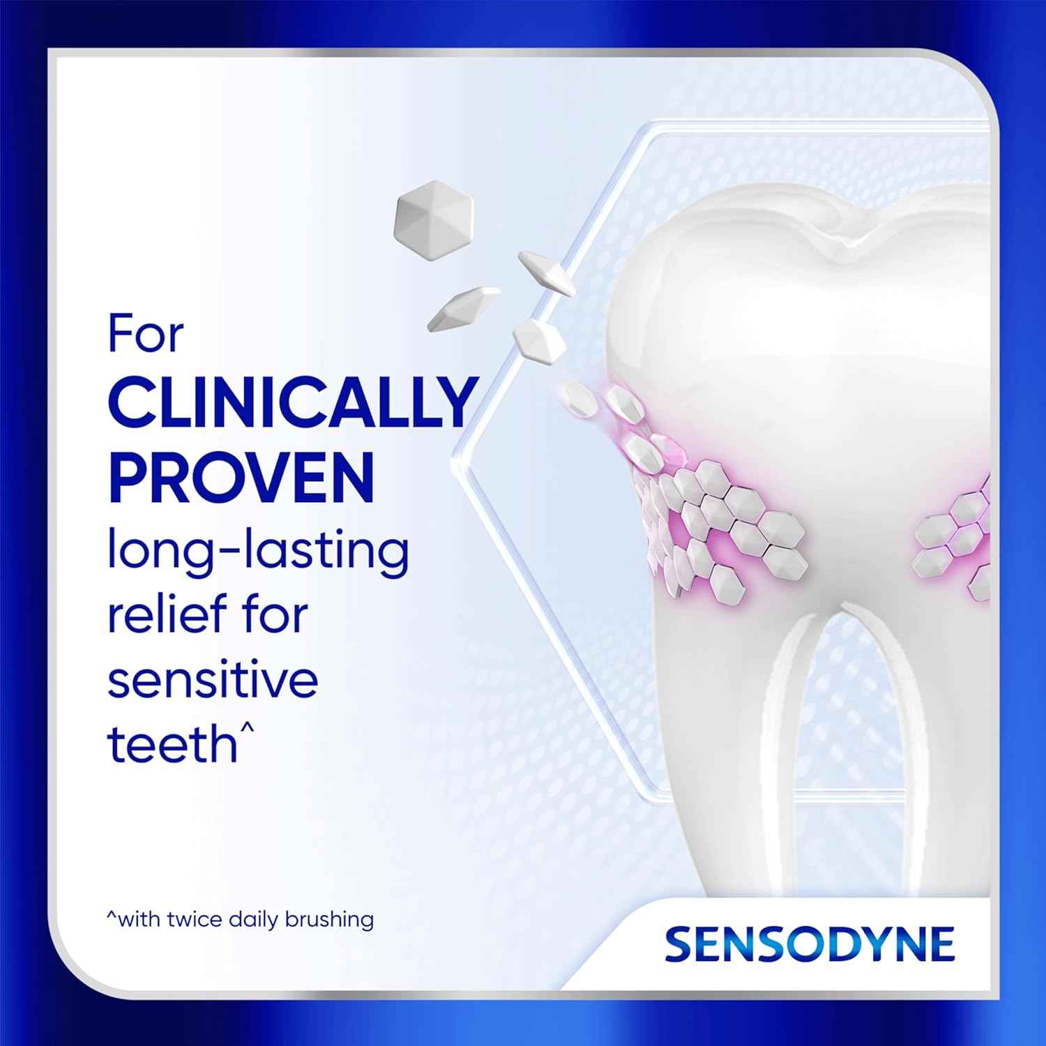 Sensodyne Clinical Repair Whiten & Shine Toothpaste for Sensitivity Relief, 3.4 oz (3 Pack)