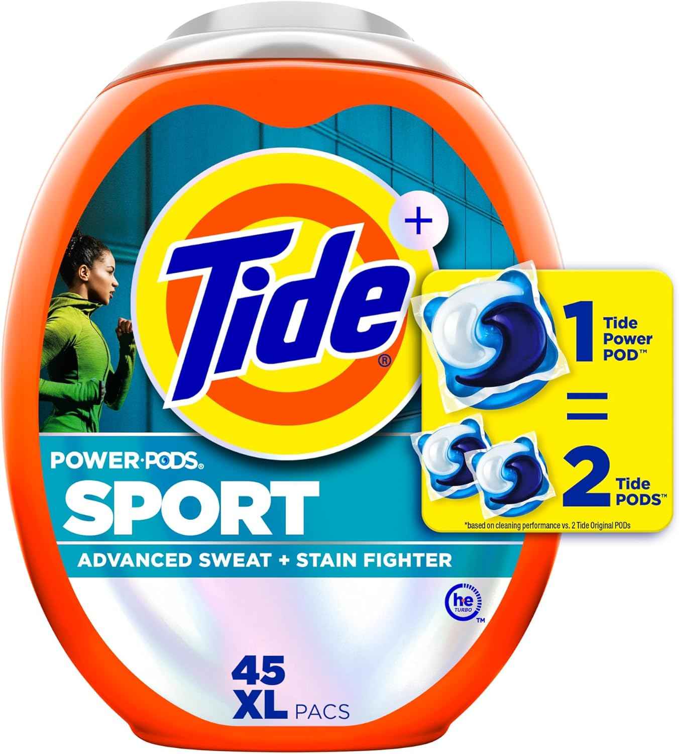 Tide Power Pods Sport Laundry Detergent Pacs, Advanced Sweat + Stain Fighter