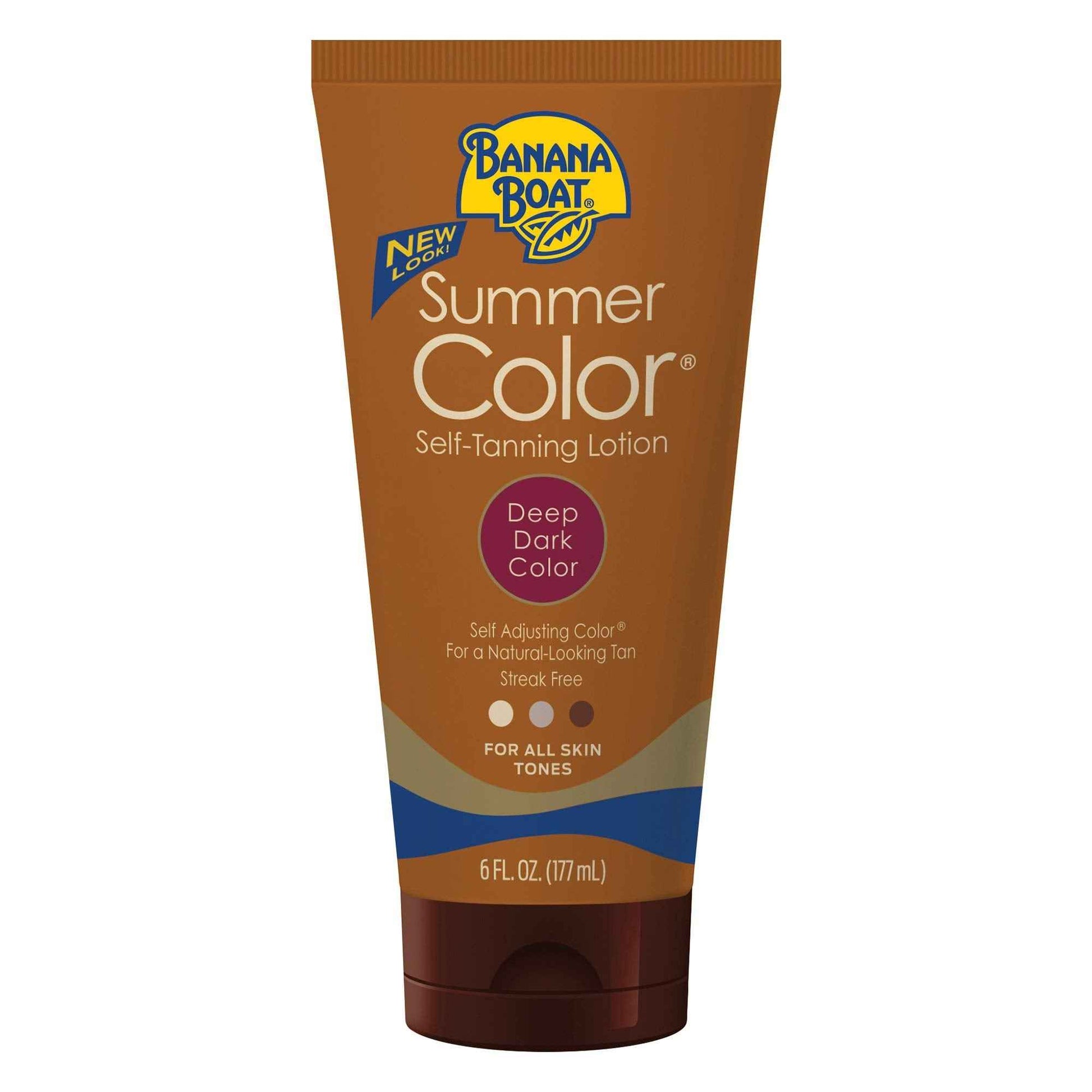 Banana Boat, Summer Color Self-Tanning Lotion, Deep Dark Color for All Skin Tones, 6 oz