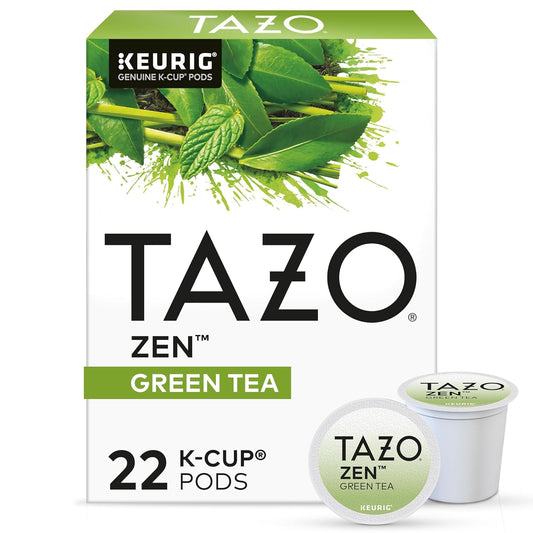 TAZO_Organic_Zen_Green_Tea_K-Cups,_Caffeine_Free_Tea_with_Refreshing_Lemongrass_&_Spearmint,_22_Pods