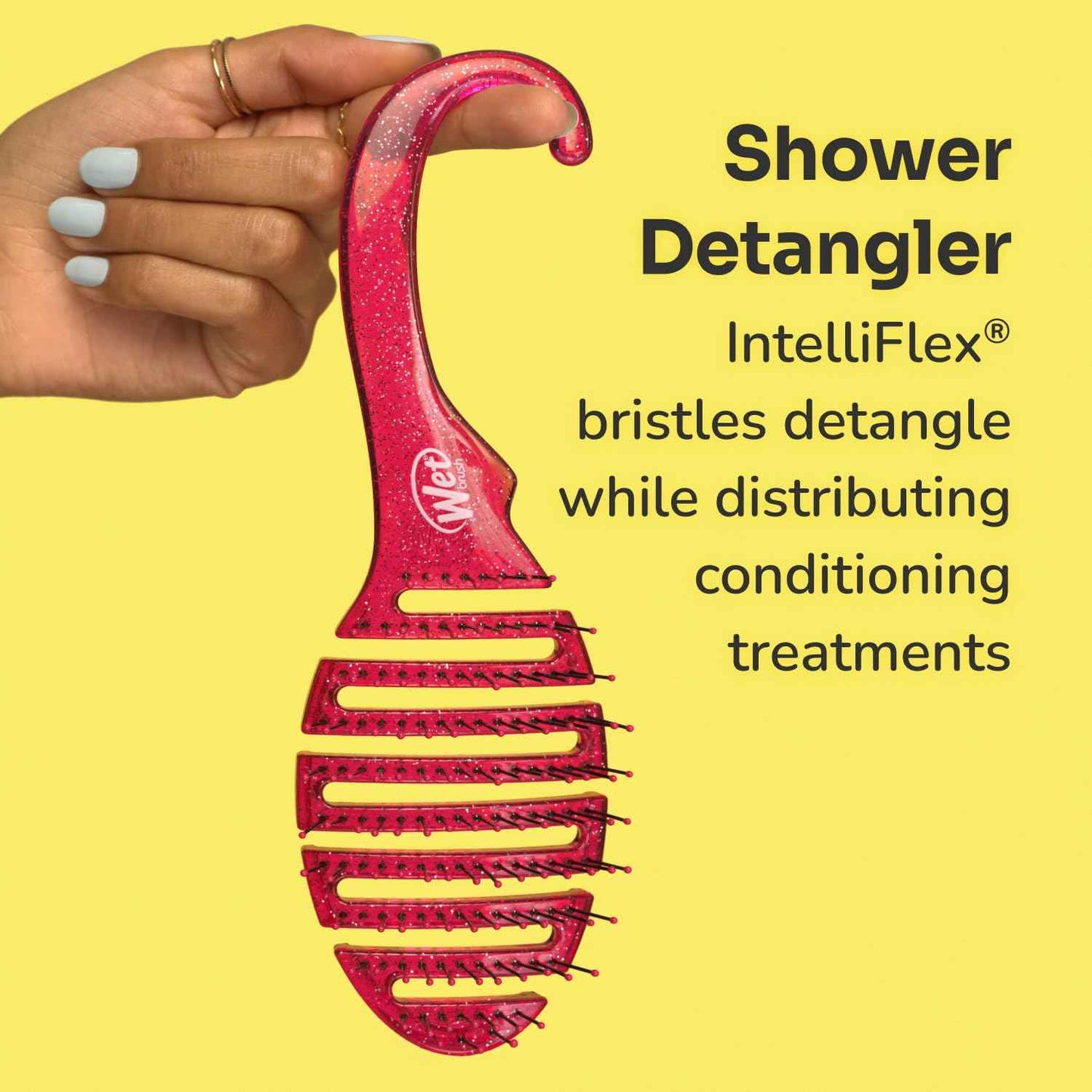 Wet Brush Shower Hair Brush Detangler - Exclusive Ultra-soft IntelliFlex Bristles - Minimizes Pain And Protects Against Split Ends and Breakage - Comb For Women, Men, Wet & Dry Hair
