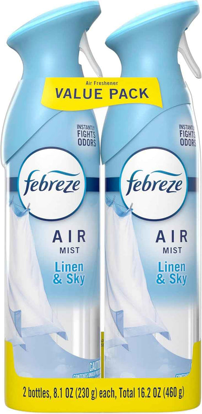 Febreze Air Mist, Air Freshener Spray, Odor Fighting Room Spray, Deodorizer for Home Bathroom Kitchen Office Apartment Dorm Room Classroom