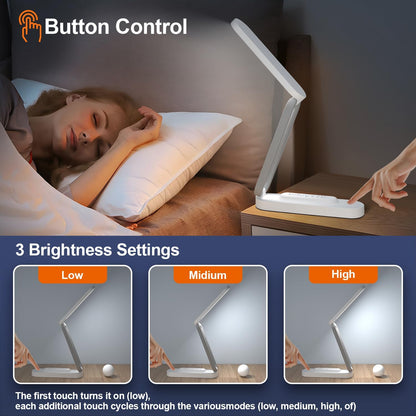 LED_Desk_Lamp_for_Office_Home_&_Battery_Operated_Lamp_Rechargeable_Lamp_Foldable_&_Portable_Light,_LED_Desk_Light_Strip,_3_Brightness_Dimmable_Small_Desk_Lamp_Wireless_Reading_Lamp_(White)
