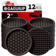 Round - 2" 12pcs Brown