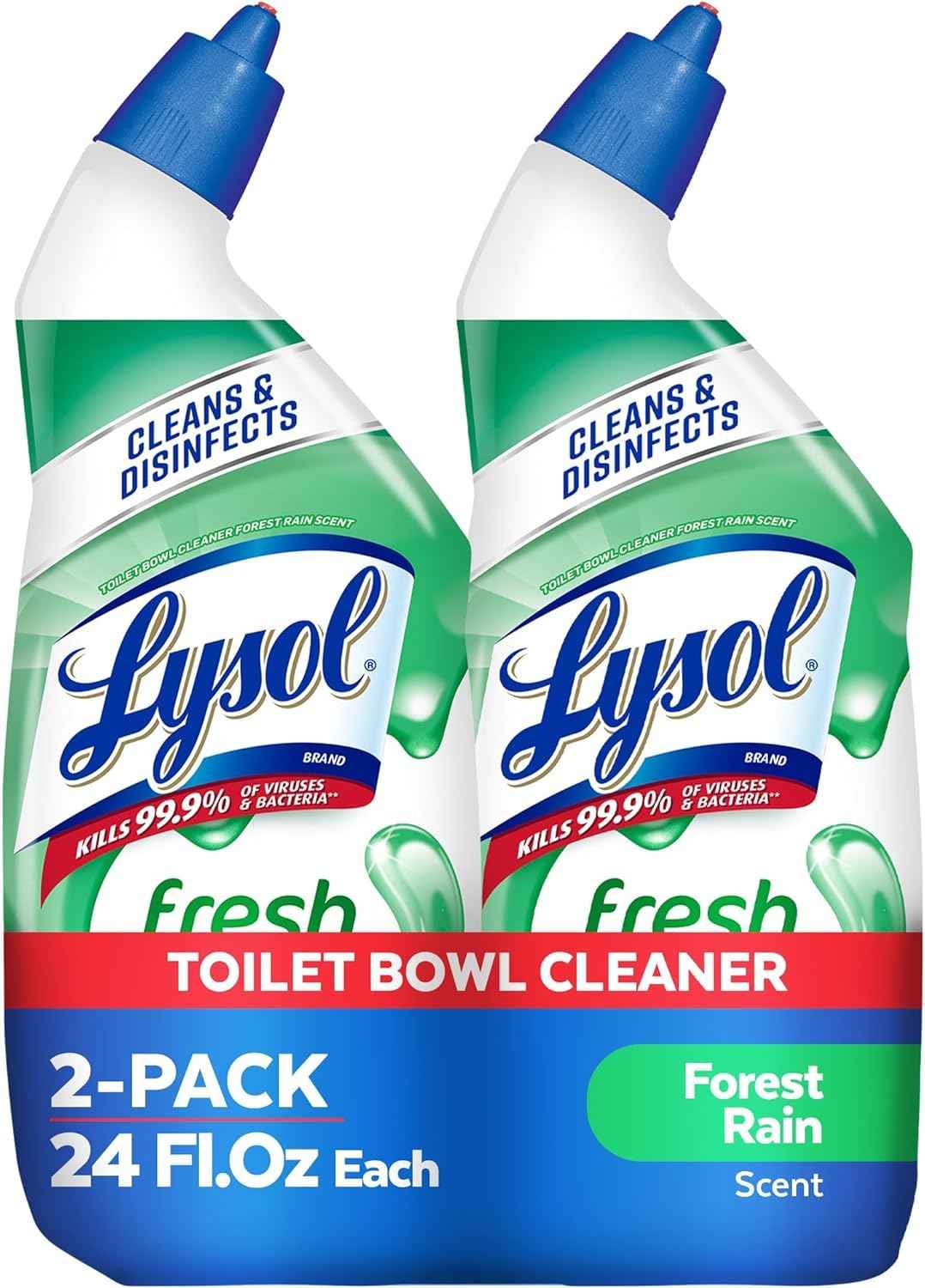 Lysol Toilet Bowl Cleaner, Max Strength Bathroom Cleaning Supplies, Toilet Bowl Cleaner Clinging Gel, Home Essential, Instant Stain Removal, Disinfecting and Deodorizing