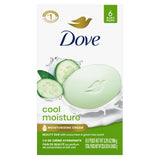 Dove Beauty Bar Soap Cool Moisture Scent, for Refreshed Skin, Leaves Skin Refreshed 3.75 oz
