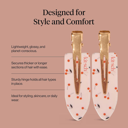 Kitsch_Creaseless_Hair_Clips_for_Women_-_No_Crease,_No_Bend_Hair_Clips_for_Styling,_Bangs,_Makeup_Application,_Face_Wash_-_Recycled_Acrylic_-_Cherry_Print_|_Ideal_Gifts_for_Women,_4pcs