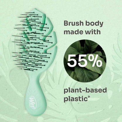 Wet Brush Go Green Mini Detangler, Detangling Travel Hair Brush - Ultra-Soft IntelliFlex Bristles Glide Through Tangles & Gently Loosens Knots While Minimizing Pain, Split Ends & Breakage