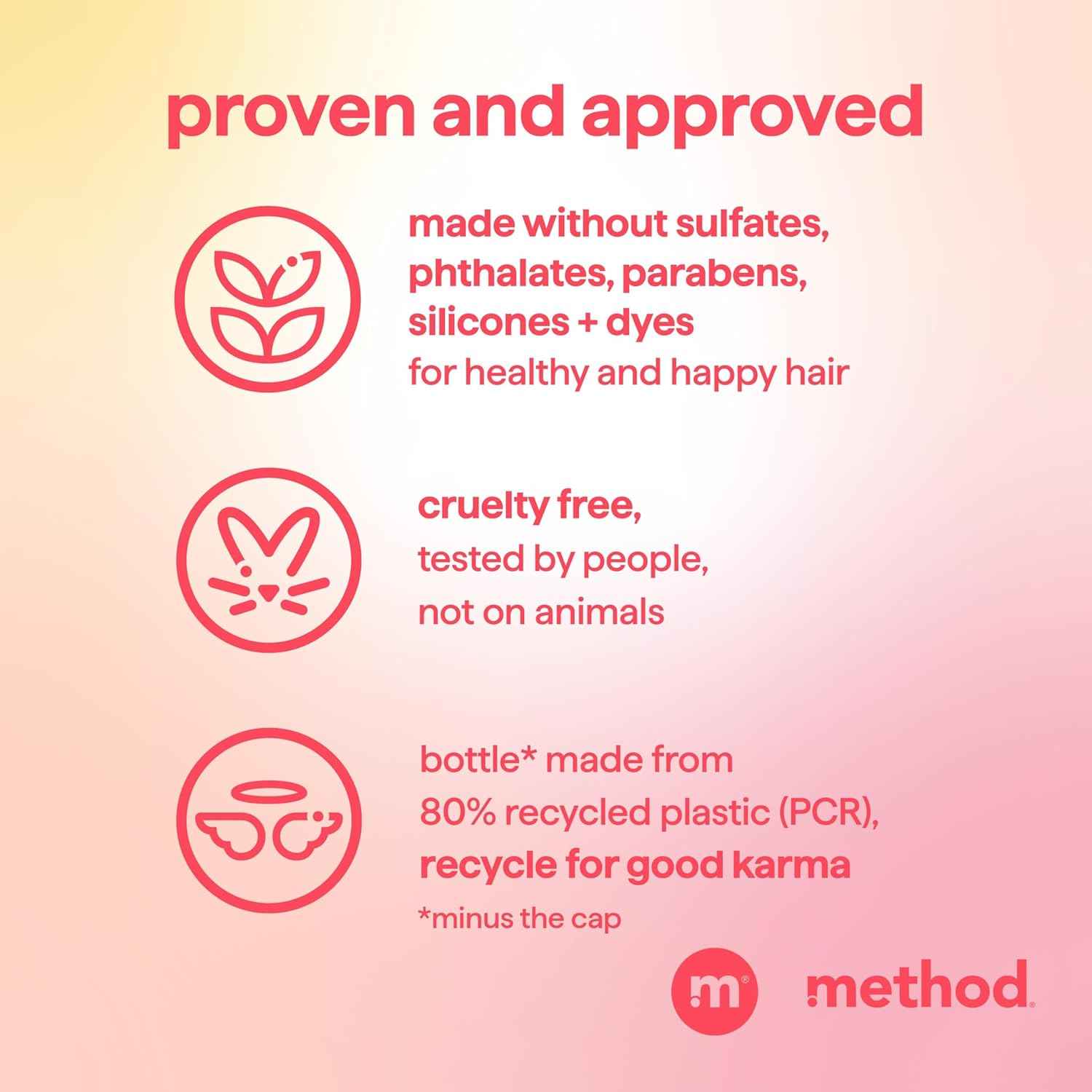 Method Repairing Shampoo, Island Mist - Nourishes Hair and Restores Damaged Strands - Sulfate Free, Color Safe - 14 oz