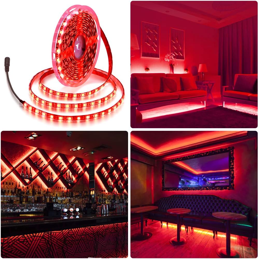 ALITOVE_16.4ft_5050_SMD_Red_LED_Flexible_Strip_Ribbon_Light_5M_300_LEDs_Waterproof_IP65_DC_12V_for_Home_Garden_Commercial_Area_Lighting,_Without_Power_Supply