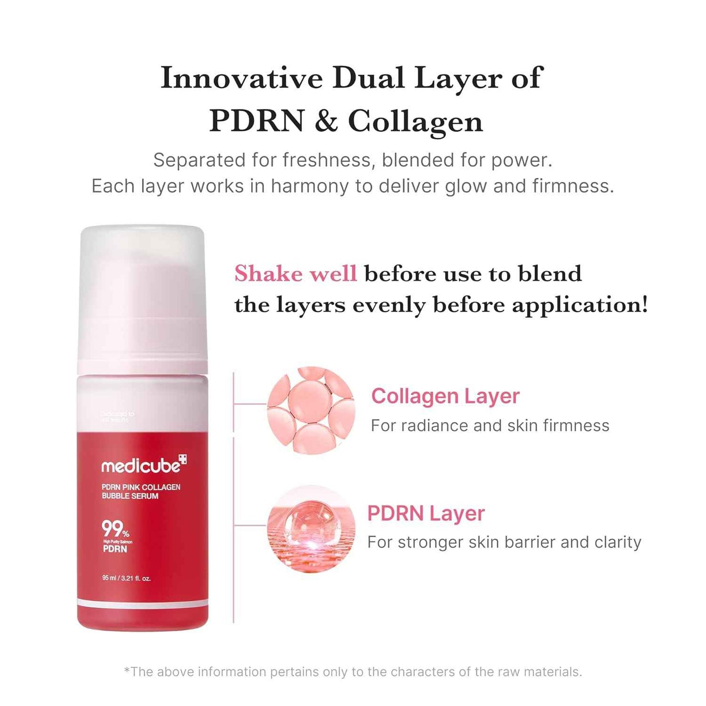 medicube PDRN Pink Collagen Bubble Serum | Bubble-to-Glow Firming Serum with 99% Purity PDRN & Low-Molecular Collagen | Lightweight, Fast-Absorbing Bubble Texture for Radiant, Plump Skin | 3.21 fl.oz