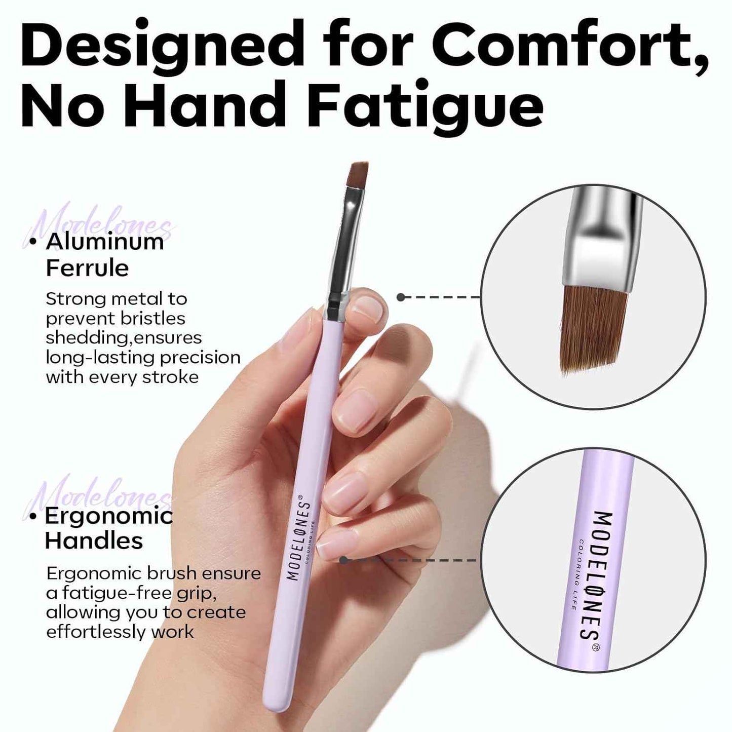Modelones Set, Nail Brush kit Gel Polish, Extension Gel, Liner, Clean up, Carving, Apex Building, Dotting Pens Professional Tools for Drawing Painting 3D Design Salon & DIY Use