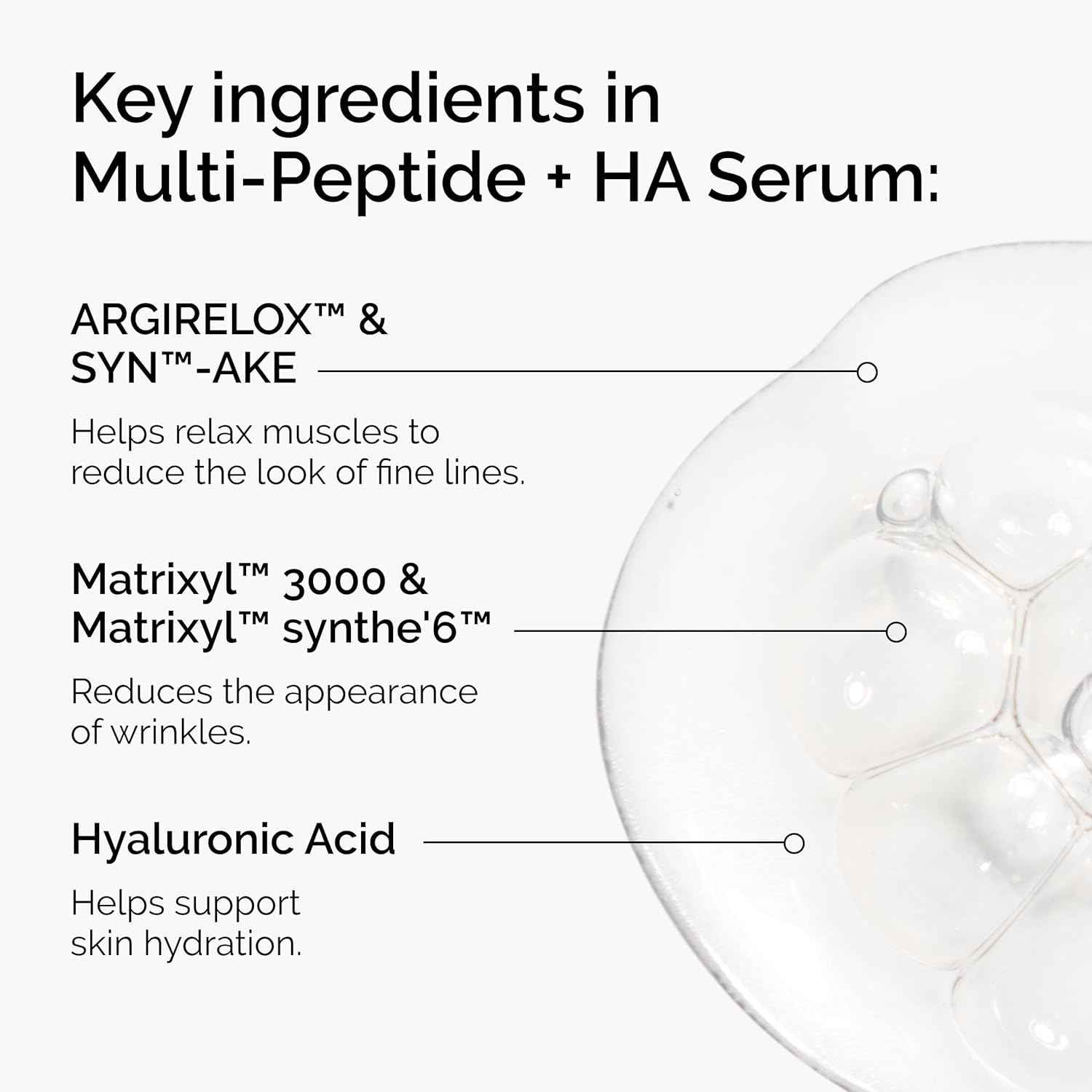 The Ordinary Multi-Peptide + Hyaluronic Acid, Anti-Aging Peptide Serum for Crow’s Feet, Elasticity & Firmness, 1 Fl Oz