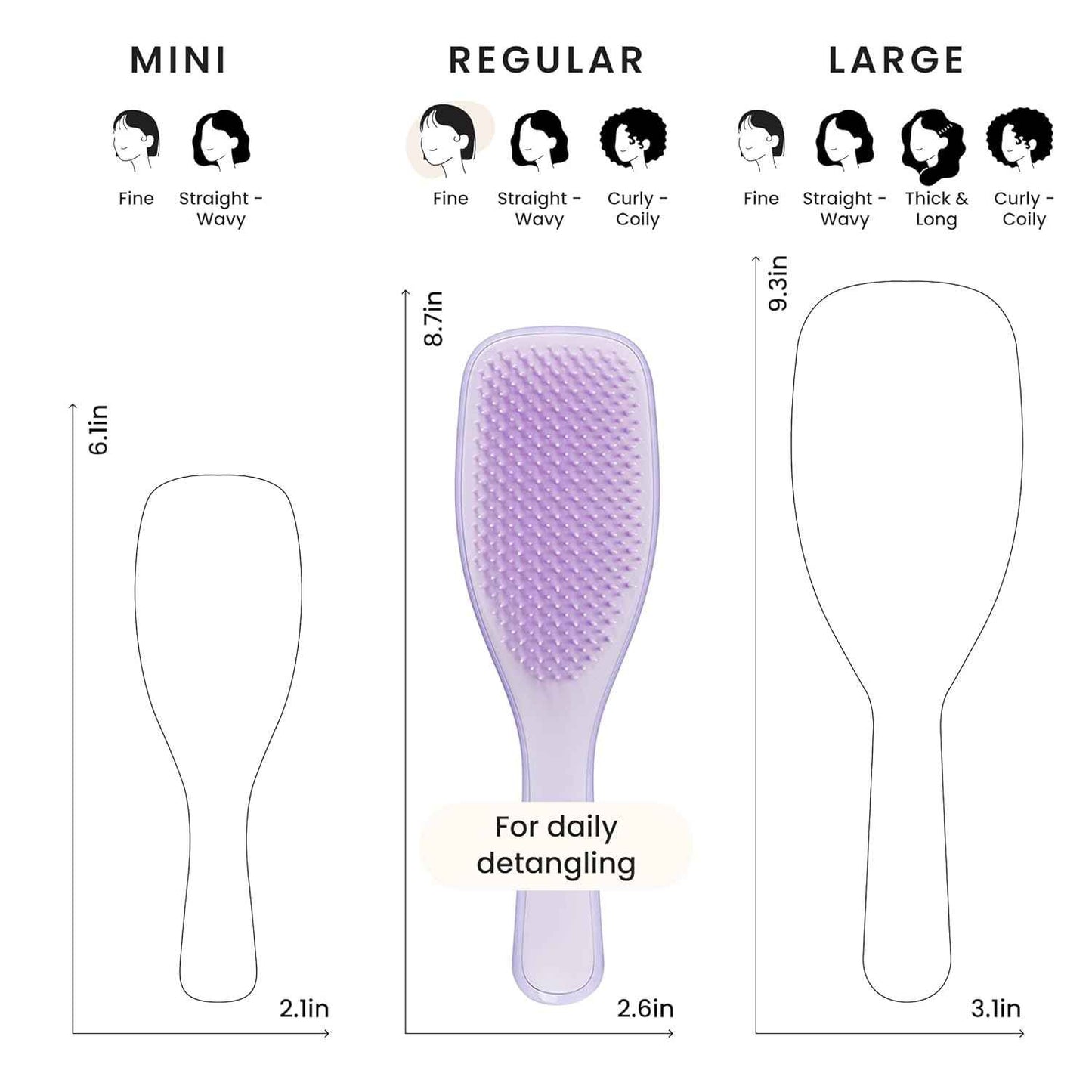 Tangle Teezer Fine Ultimate Detangler Brush, Dry & Wet Hair Brush to Detangle & Reduce Breakage for Fine Hair Types