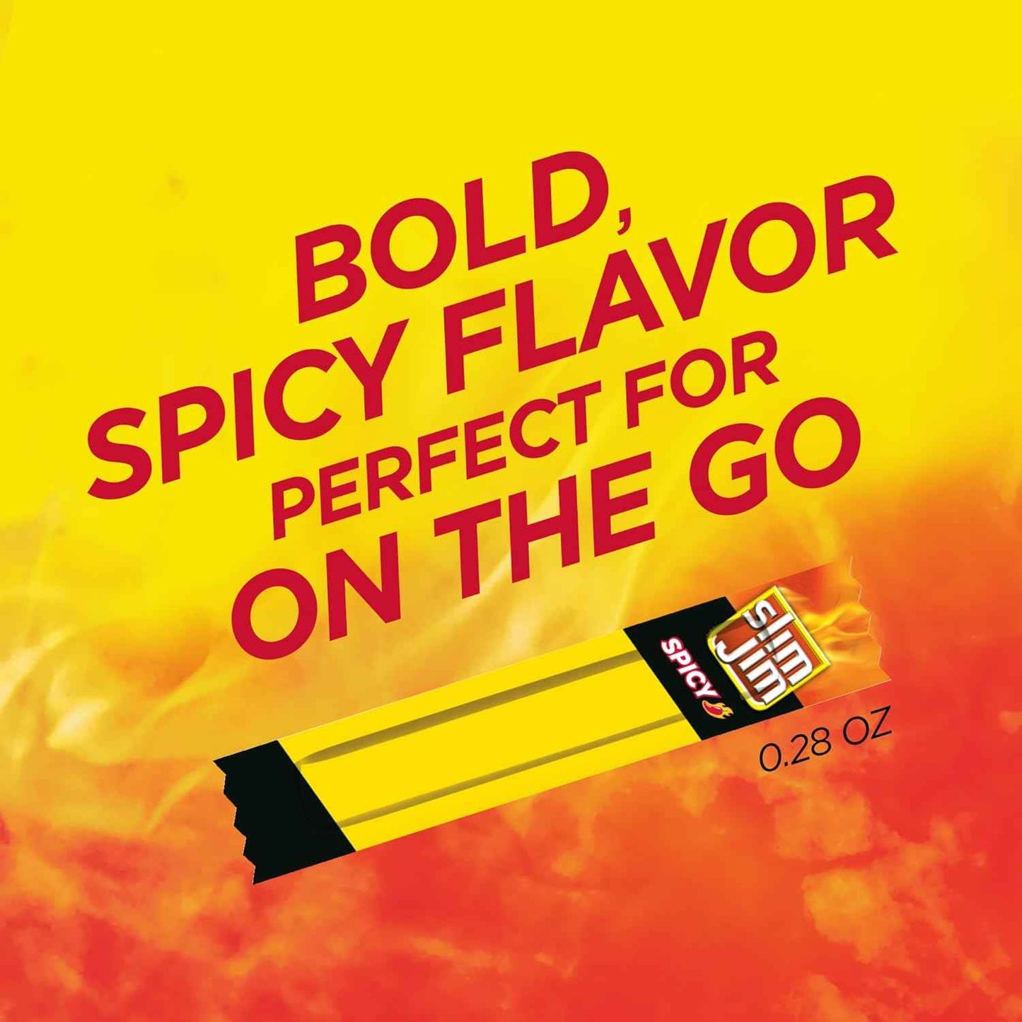 Slim Jim Smoked Meat Sticks, Spicy Flavor, 6g Protein Per Serving, Snack Size, Father's Day Snack Gift for Dad, 0.28 oz. (14 Count)