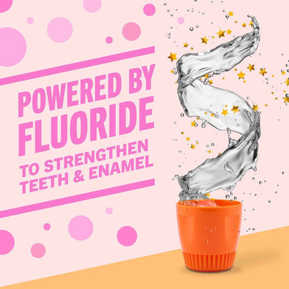 TheraBreath Kids Anticavity Fluoride Oral Rinse, Strengthens Teeth & Enamel, Alcohol Free & Dye Free, Certified Organic Bubblegum Blast Flavor, 16 Fl Oz, 2-Pack