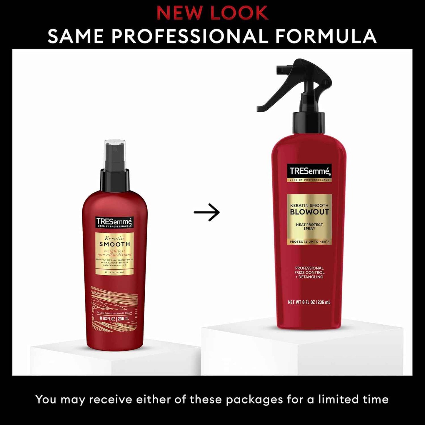TRESemmé Expert Selection Heat Protection Spray, Keratin Smooth, 8 oz
