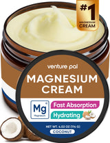 Venture Pal Topical Magnesium Cream, Fast-Absorbing Magnesium Moisturizing Lotion, Shea Butter & Hyaluronic Acid, Suitable for Kids