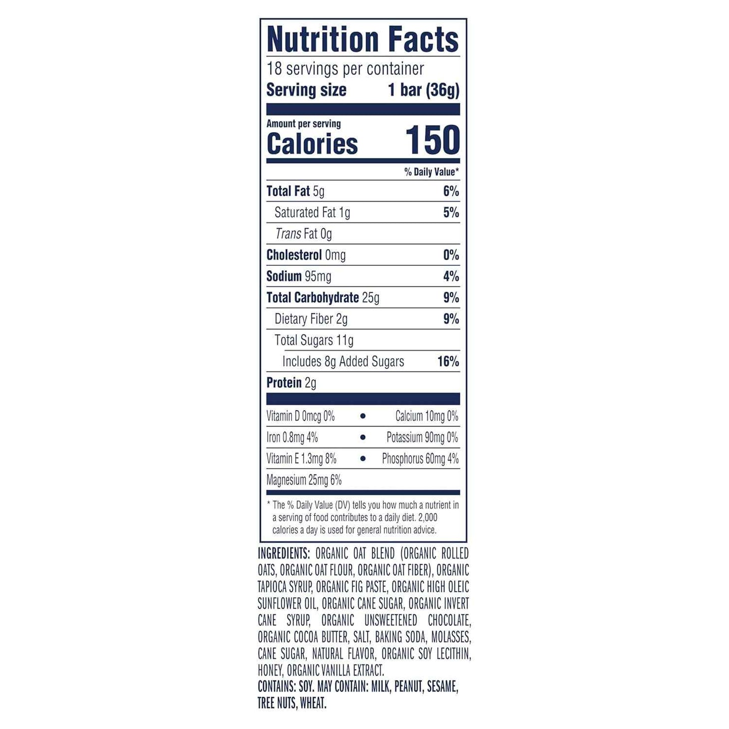 Zbar - Chocolate Chip - Soft-Baked Energy Snack Bars - Non-GMO - 12g Whole Grains - USDA Organic Granola Bars - Snacks for Kids (18 Pack)