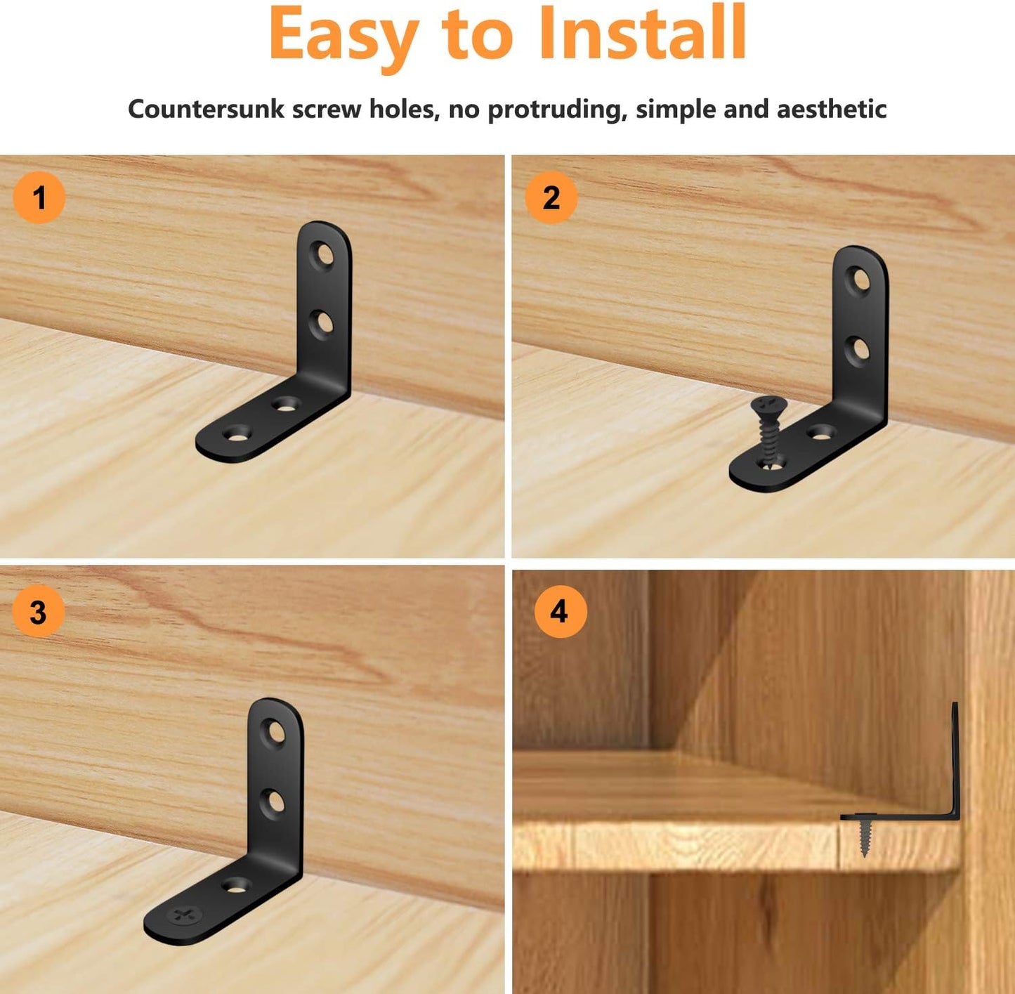 Blingstar_L_Bracket_Stainless_Steel_Corner_Brace_16_Pcs_1.57x1.57_Inch_Joint_Right_Angle_Bracket_90_Degree_Corner_Fastener_for_Wood_Furniture_Bedframe_Cabinet_Drawer_Chair,_with_64_Pcs_Screws,_Black