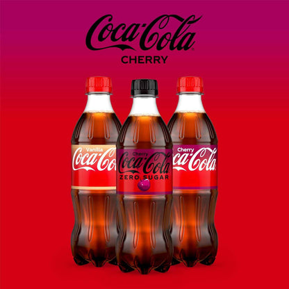 Coca-Cola Zero Sugar Cherry Diet Soda Soft Drink, 16.9 fl oz