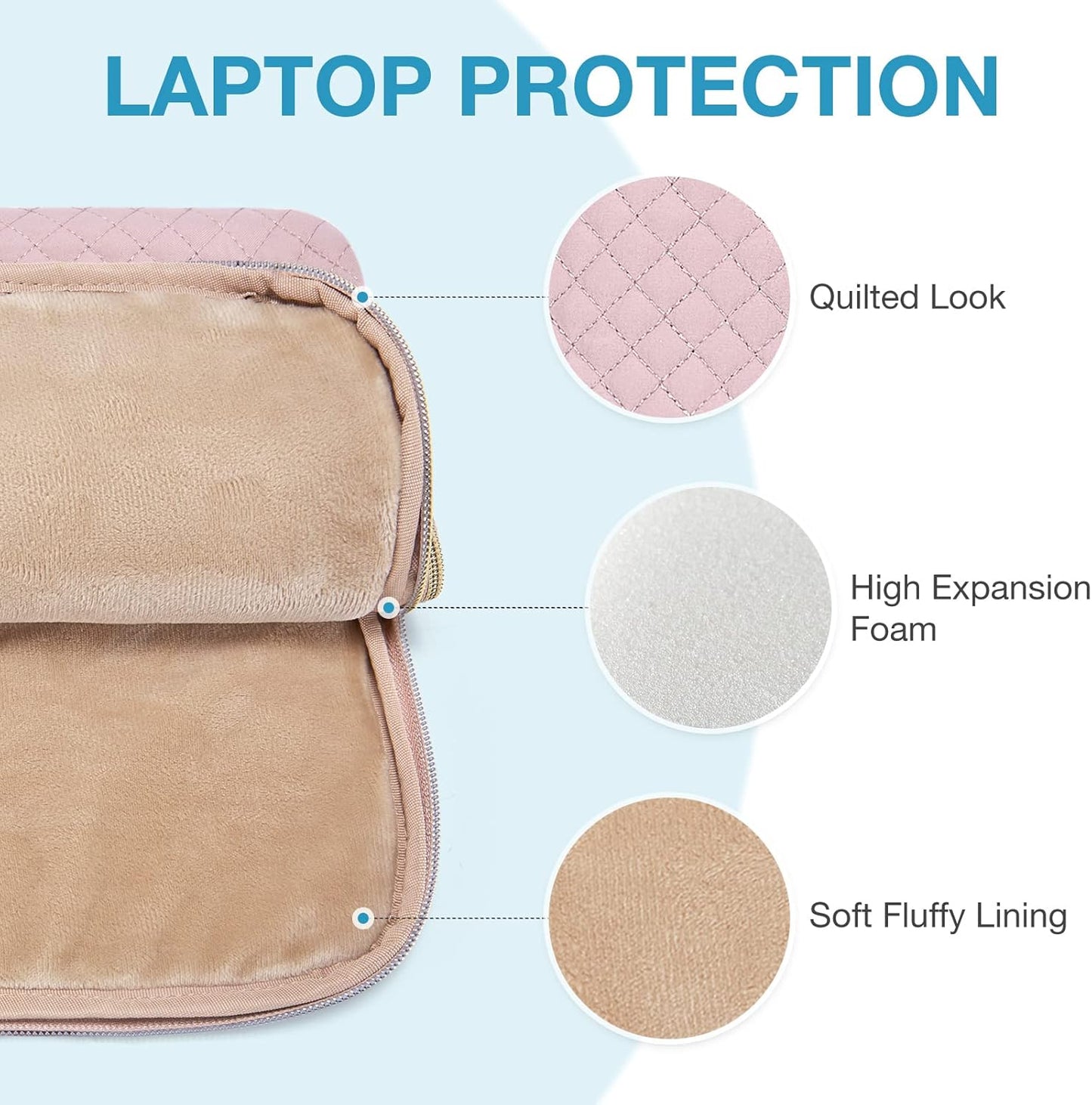 BAGSMART_15.6_Inch_Laptop_Case_Sleeve_Compatible_with_MacBook_Pro_16_Inch,15.6_Inch_HP,Dell,Acer_Aspire,Asus_Notebook,_Lightweight_Laptop_Bag_for_Women_with_Shoulder_Strap,Pocket,Handle,_Pink