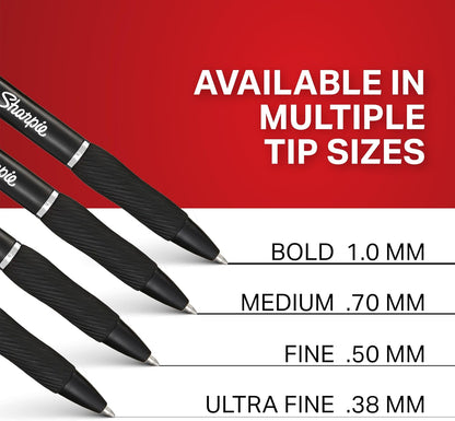 Sharpie_S-Gel_Gel_Pens,_Black_Barrel,_Medium_Point_(0.7mm),_Black_Gel_Ink_Pens,_12_Count_-_Home,_Office,_School,_Journaling,_Writing,_Note-Taking,_Teacher_Supplies