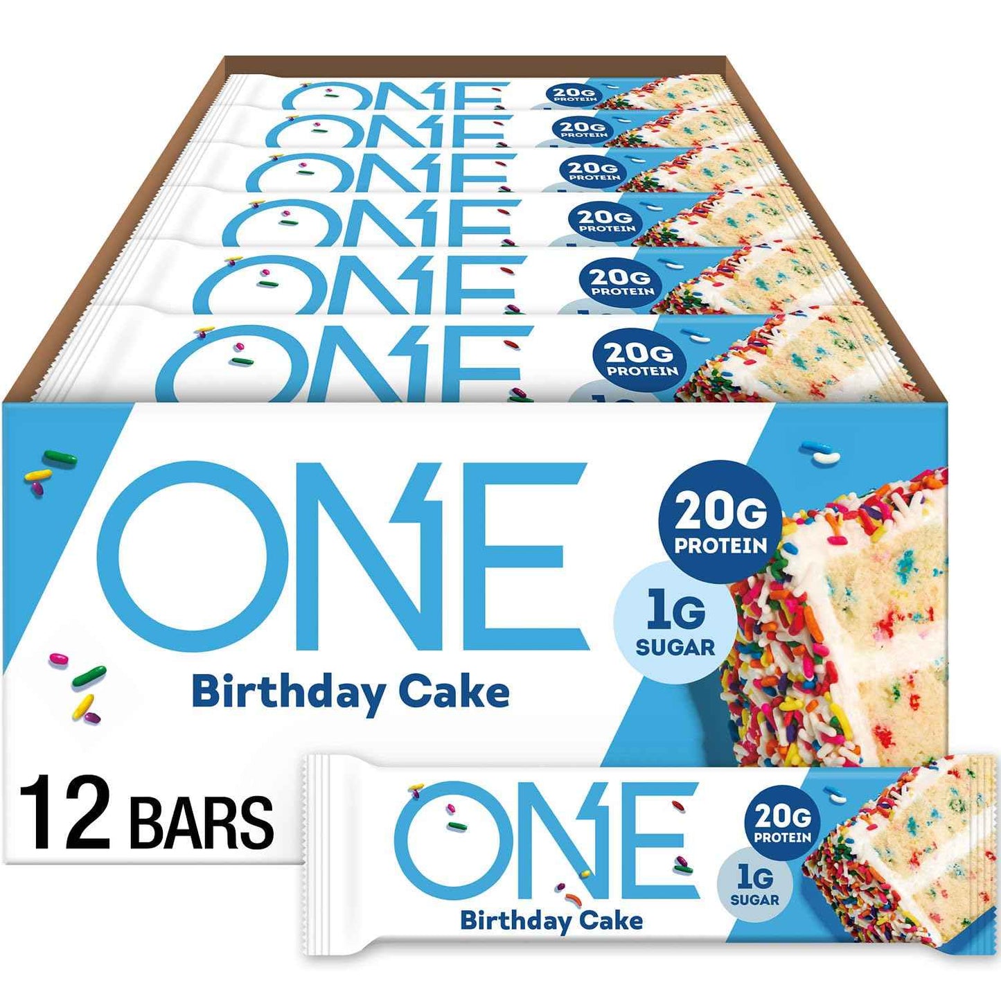 ONE Protein Bars, Gluten Free with 20g Protein and 1g Sugar, Pantry Staples, 2.12 oz