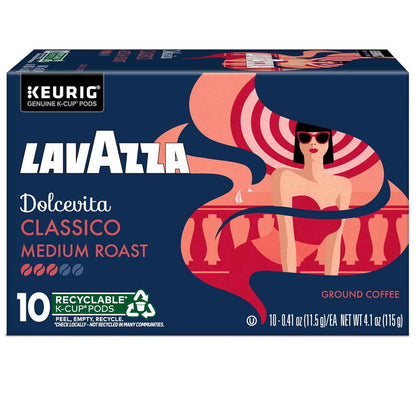 Lavazza Dolcevita, Single-Serve Keurig K-Cup Pods, Medium Roast Coffee
