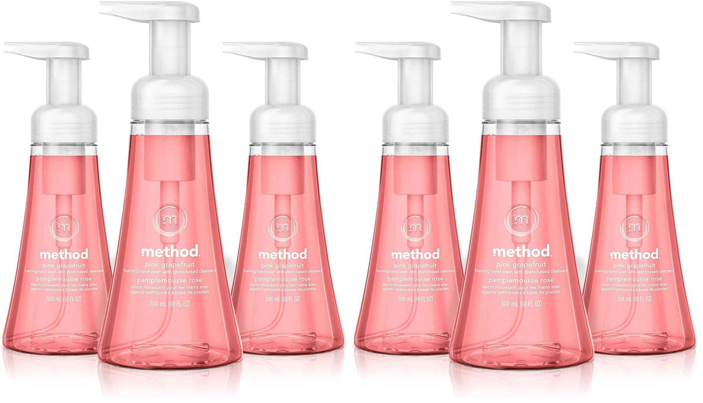 Method Foaming Hand Soap, Pink Grapefruit, 10 Fl Oz, Biodegradable Formula