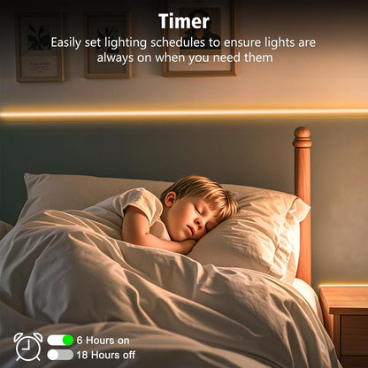 echosari_Strip_Lights_Battery_Operated,_3.3FT_Tape_Light_with_Self-Adhesive_Timer_Dimmable_Cuttable_Remote_Control_for_Indoor_Stairs_Cabinets_Shelves_TV_Home_Decor_(Warm_White/Cool_White)