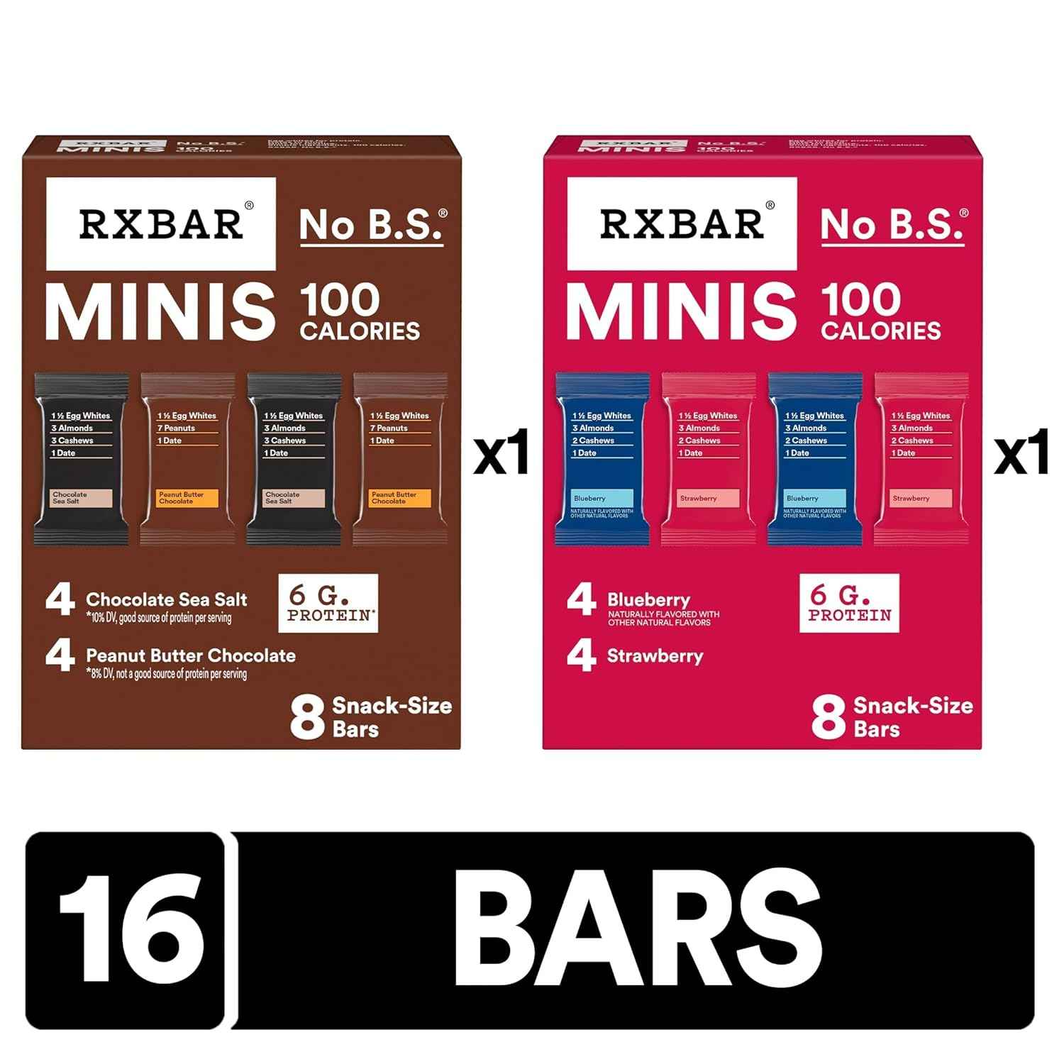 RXBAR Minis Protein Bars, Snack Bars, Variety Pack