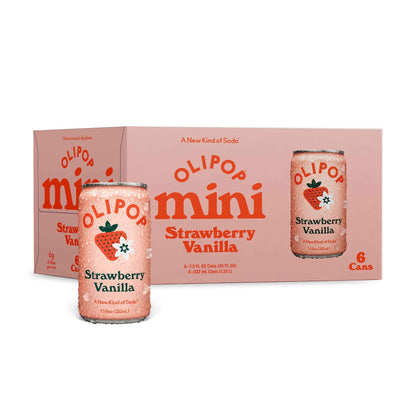 OLIPOP Minis Prebiotic Soda Pop, Pantry Pack Packed with Prebiotics, Fiber, and Botanicals, Gluten Free, GMO Free