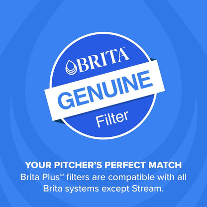 Brita_Plus_Water_Filter,_BPA-Free,_High-Density_Replacement_Filter_for_Pitchers_and_Dispensers,_Reduces_2x_Contaminants*,_Lasts_Two_Months_or_40_Gallons,_Includes_4_Filters