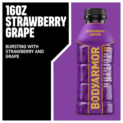 BODYARMOR_Sports_Drink,_Strawberry_Grape,_Electrolyte_Drink_Hydration,_16_Fl_Oz_Bottles_(12_Pack),_Flavored_Coconut_Water_with_B_Vitamins_&_Antioxidants
