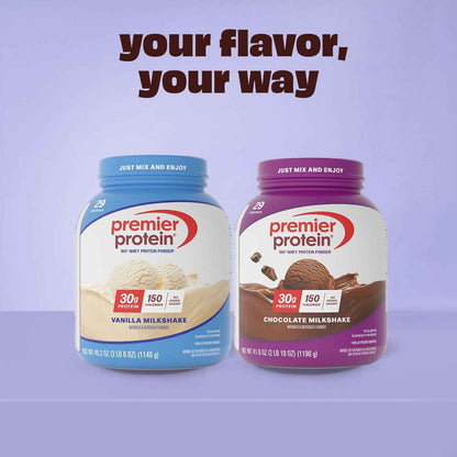 Premier Protein Powder, 30g Protein, No Added Sugar, 100% Whey Protein, Keto Friendly, Soy & Gluten Free