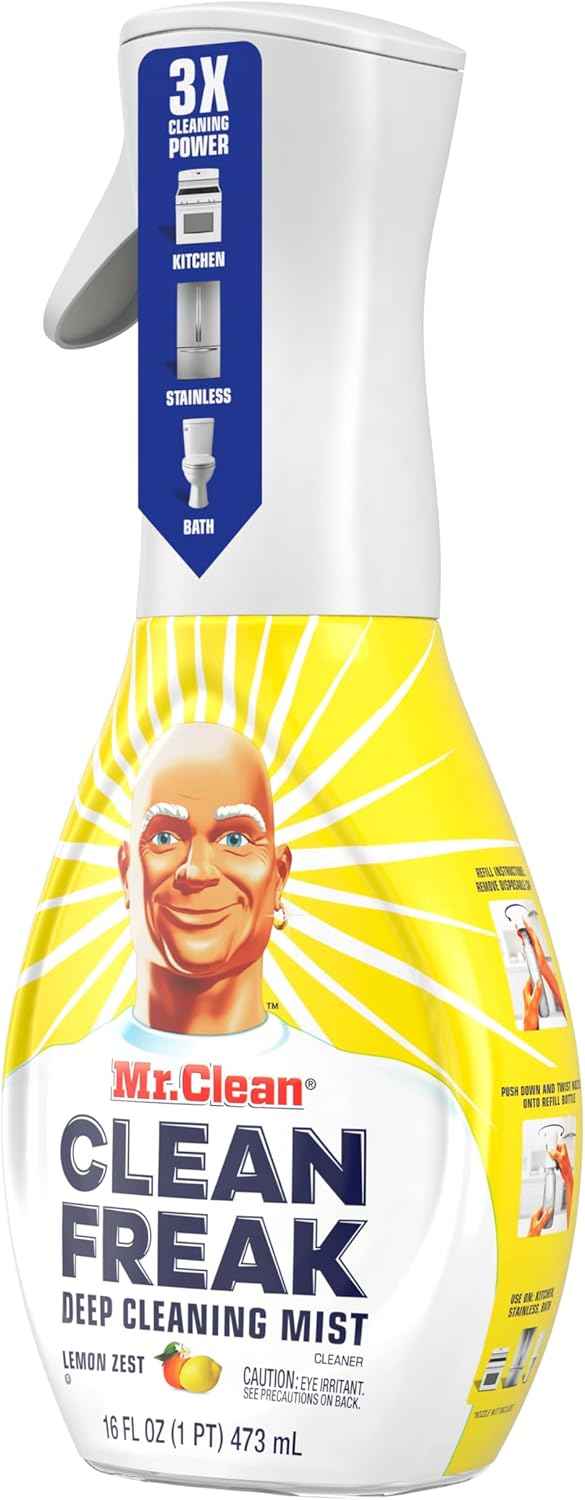 Mr. Clean Clean Freak Multi Surface Cleaning Spray, Deep Cleaning Mist Starter Kit and Refill Bundlea