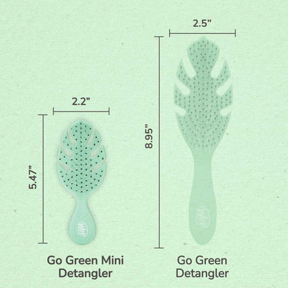 Wet Brush Go Green Mini Detangler, Detangling Travel Hair Brush - Ultra-Soft IntelliFlex Bristles Glide Through Tangles & Gently Loosens Knots While Minimizing Pain, Split Ends & Breakage