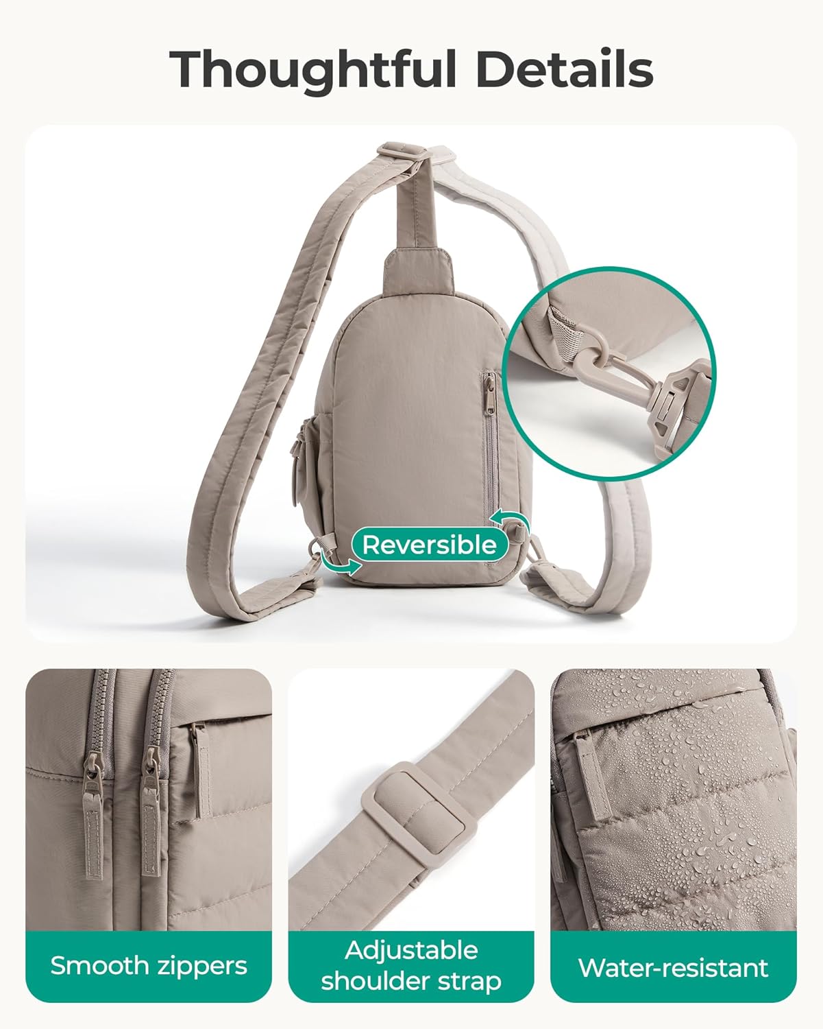 BAGSMART_Small_Sling_Bag_for_Women,_Puffer_Crossbody_Bag_Purses_Hobo_Handbag_Fanny_Packs_for_Travel_Hiking