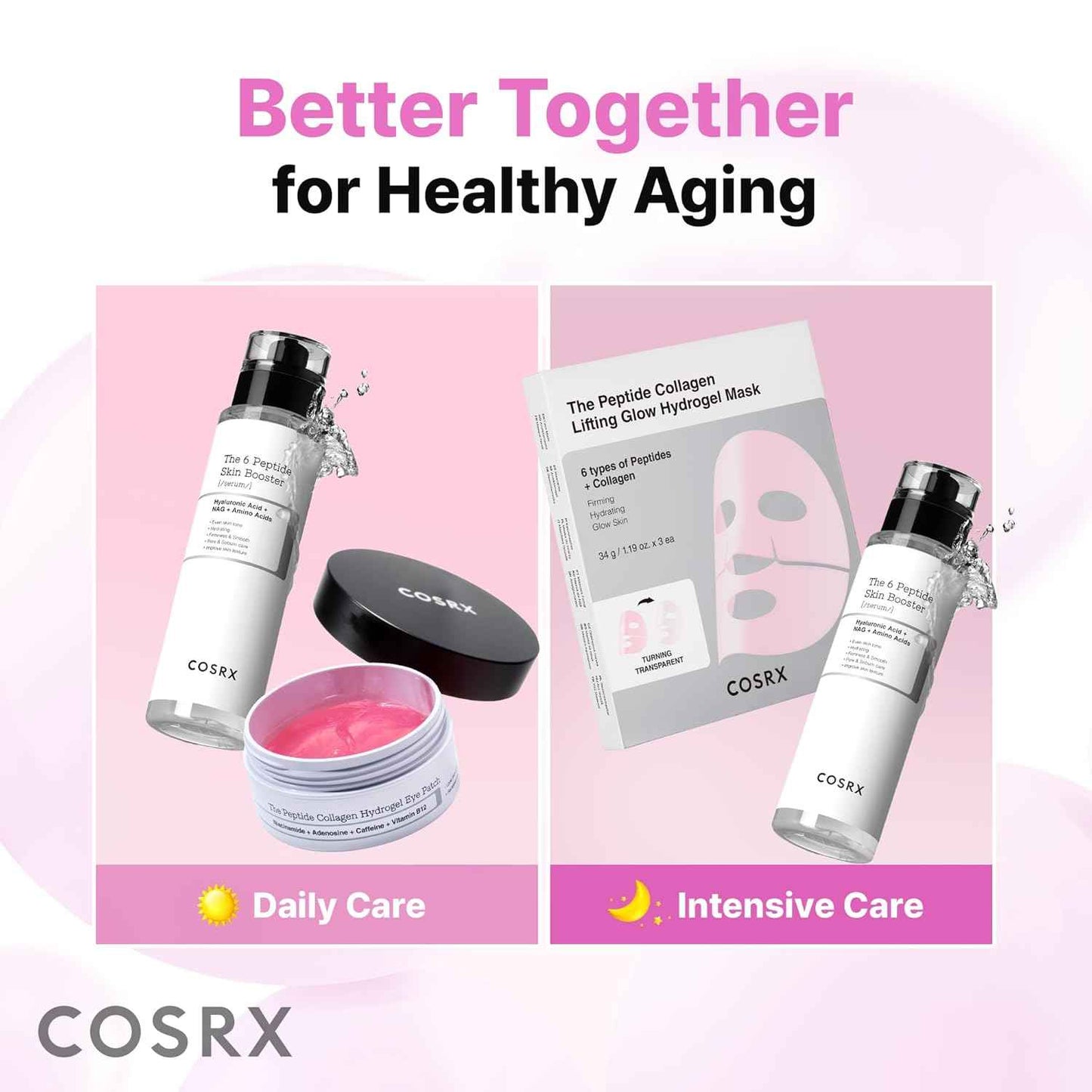COSRX 6X Peptide Collagen Skin Booster Toner Serum for Dull & Uneven Skin, Preps Skin with Copper Peptides, GHK-Cu, Skin Renewal Boosting Facial Essence, Korean Skin Care, 5.07 oz, Mothers Day Gifts