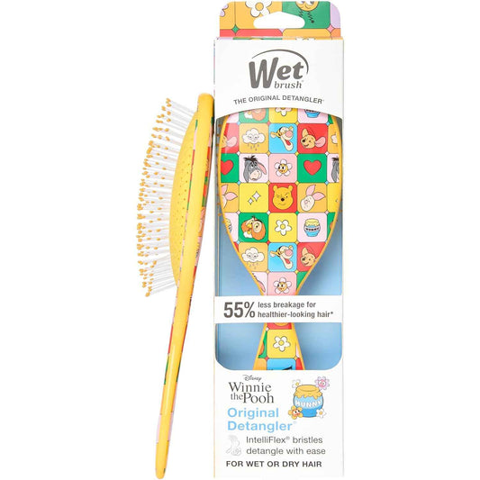 Wet Brush Winnie The Pooh Original Detangler Hair Brush, Soft, Flexible Bristles Gently Detangle All Hair Types, Works on Wet or Dry Strands, Ergonomic Handle, Reduces Breakage
