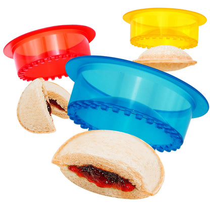 HiYZ Sandwich Cutter and Sealer - 5 PCS Decruster Sandwich Maker - Peanut Butter and Jelly Crustless Sandwich Bread Pancake Maker Cookie Cutter for Kids Children Boys Girls