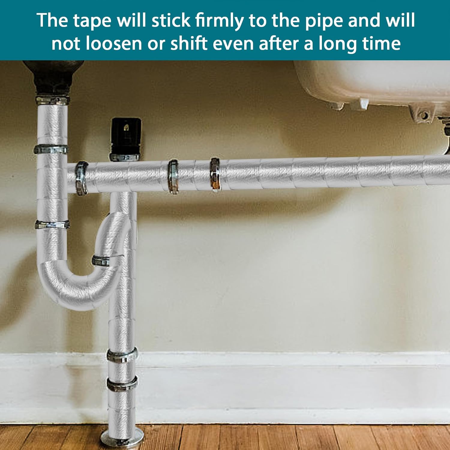 Pipe_Wrap_Insulation_-_33_ft_Outdoor_Pipe_Foam_Insulation_Tape_Self_Adhesive_for_Winter_Freeze_Protection_Insulation_Wrap_-_Aluminum_Foil_Finish-2"_x_33FT