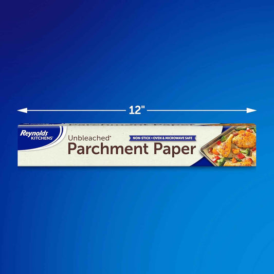 Reynolds Kitchens Parchment Paper Roll, Non Stick Parchment Paper for Cooking and Baking, Oven Safe up to 425 Degrees, Chlorine-Free