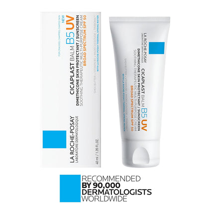 La_Roche-Posay_Cicaplast_Balm_B5_UV_SPF_50,_Vitamin_B5_+_Shea_Butter_+_Tribioma_+_Madecassoside_+_Zinc_Oxide_Sunscreen,_Post_Treatment_Skin_Protectant_With_SPF,_Multi-Purpose_Cream_For_Dry_Skin