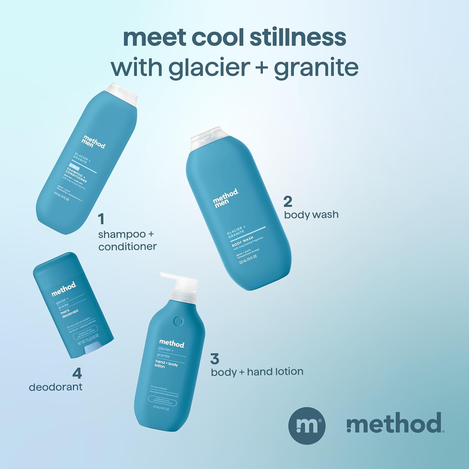 Method_Men_2-in-1_Shampoo_and_Conditioner,_Glacier_+_Granite_-_Cleans_and_Conditions_with_Argan_and_Jojoba_Oil_-_Made_without_Parabens_-_14_oz