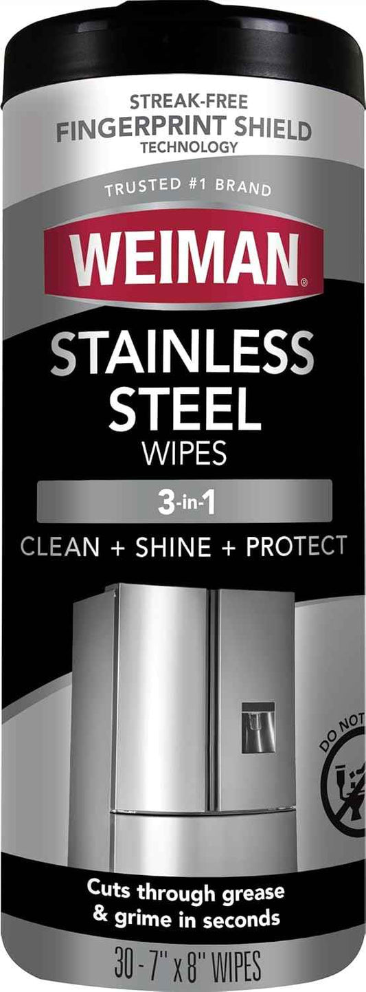 Weiman Stainless Steel Cleaner, Anti-Fingerprint, Removes Grease, Water Spots, Streaks & Residue, Polishing Cleaner Safe for Appliances, Chrome, Sinks & Grill Exteriors